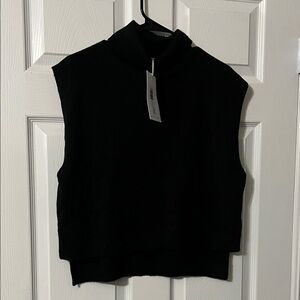 Noli Black Sleeveless Turtleneck Sweater Vest